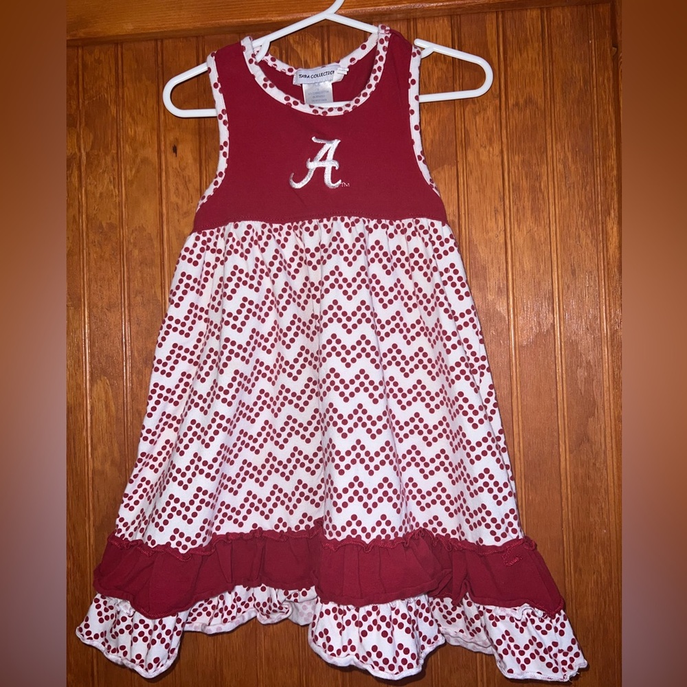 Toddler Alabama Football Embroidered Ruffle Dress Size 3T